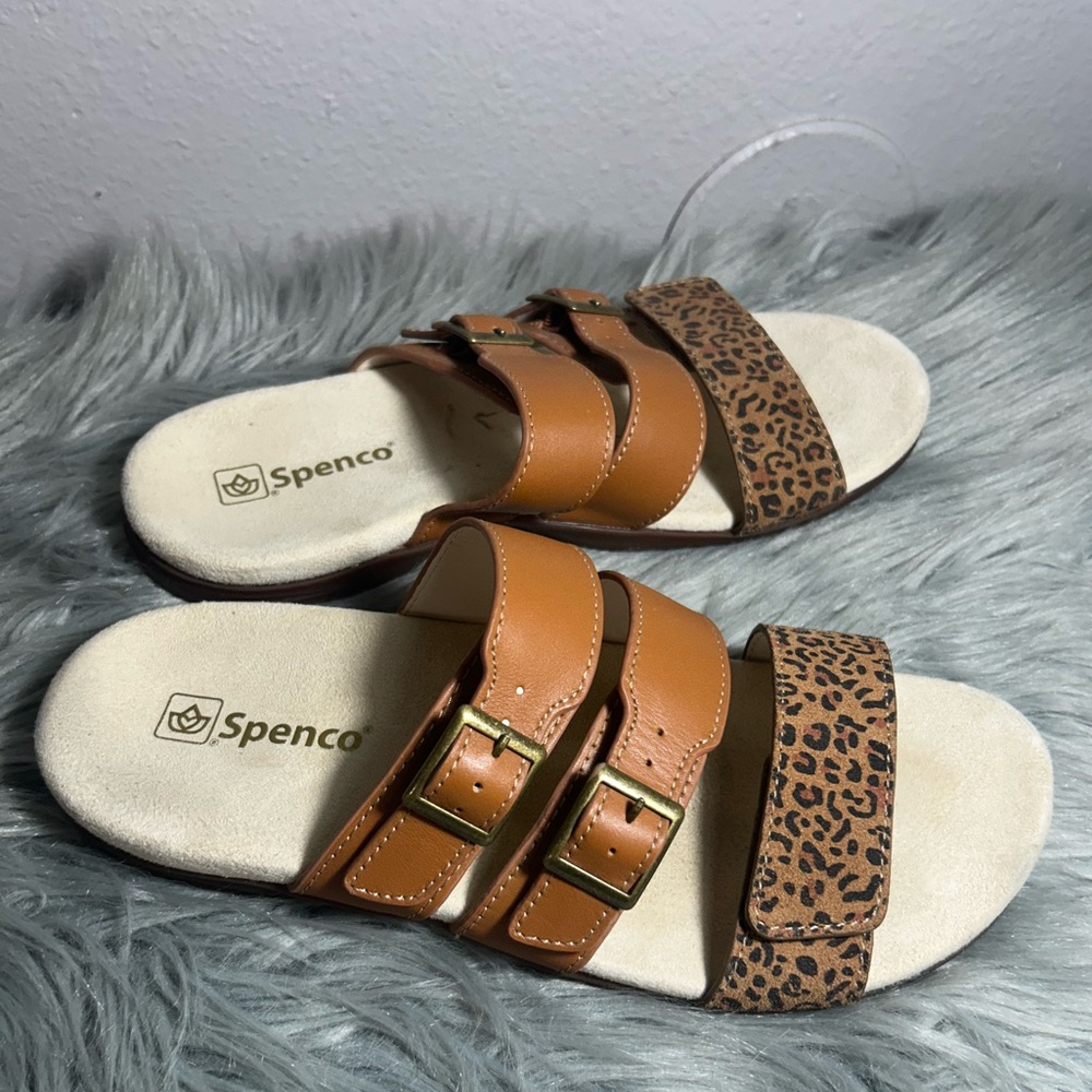 Spenco Footwear Orchid Sandal Saddle Cheetah Sandal Size - Picture 4 of 10